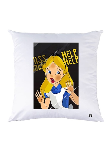 Printed Pillow Case polyester White 30x30cm