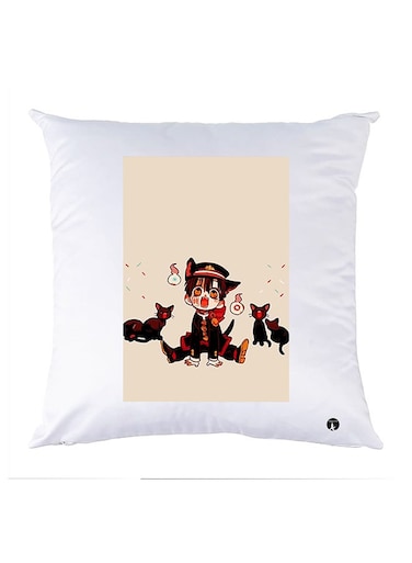 Printed Pillow Case polyester White 30x30cm