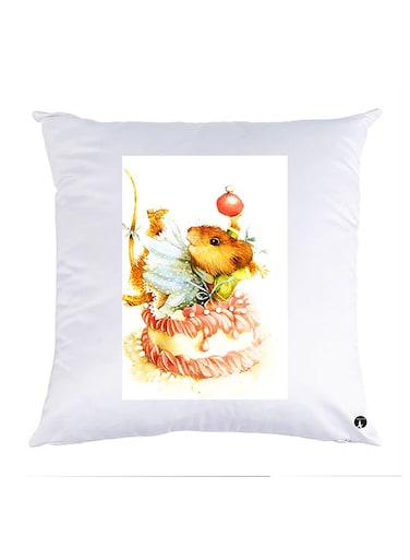 Printed Pillow polyester White 30x30cm