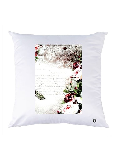 Printed Pillow polyester White 30x30cm