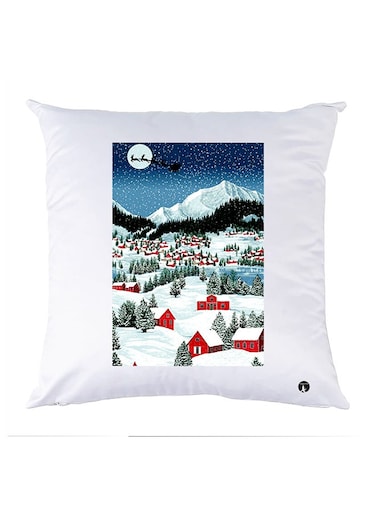 Printed Pillow polyester White 30x30cm