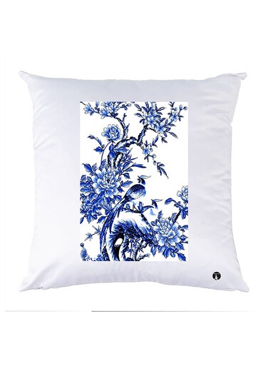 Printed Pillow Case polyester White 30x30cm