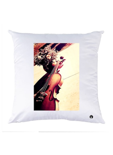 Printed Pillow polyester White 30x30cm