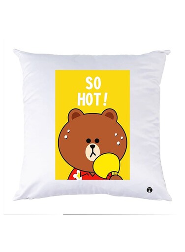 Printed Pillow Case polyester White 30x30cm