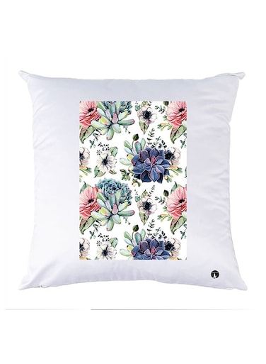 Printed Pillow polyester White 30x30cm