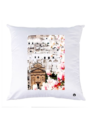 Printed Pillow Case polyester White 30x30cm