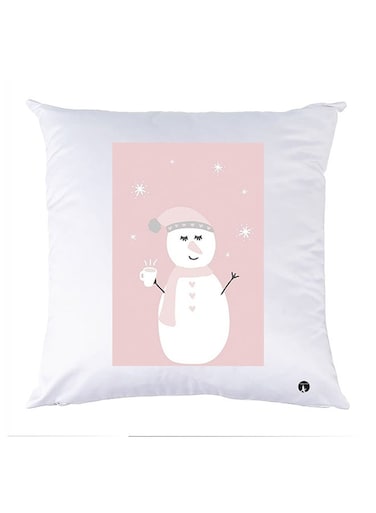 Printed Pillow polyester White 30x30cm