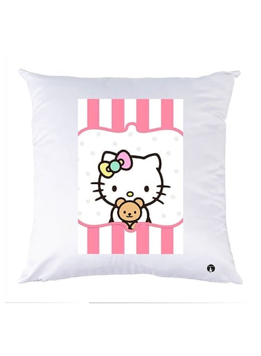 Printed Pillow Case polyester White 30x30cm