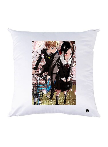 Printed Pillow Case polyester White 30x30cm