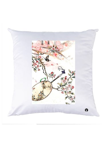 Printed Pillow polyester White 30x30cm