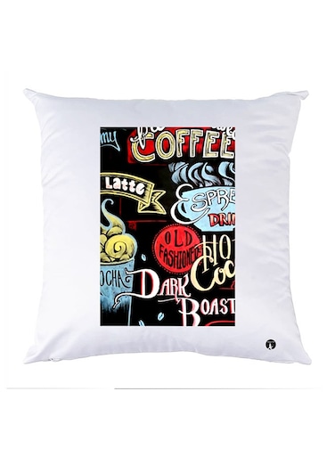 Printed Pillow polyester White 30x30cm