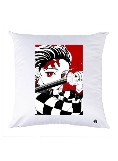 Printed Pillow polyester White 30x30cm