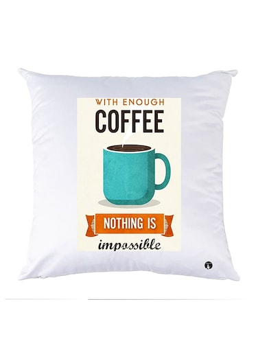Printed Pillow polyester White 30x30cm