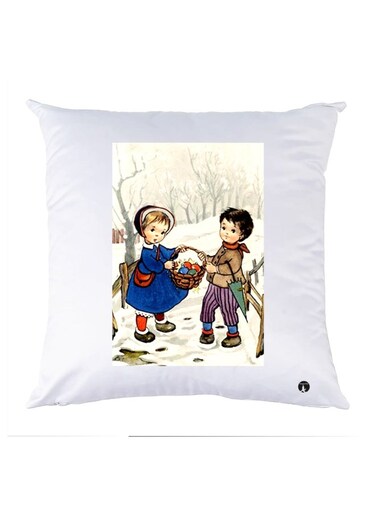 Printed Decorative Pillow Multicolour 30x30cm