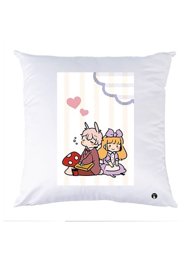 Printed Pillow polyester White 30x30cm