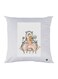 Printed Decorative Throw Pillow White/Pink/Grey 30x30cm