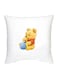 Winnie The Pooh Character Printed Decorative Pillow White/Yellow/Red 16x16inch