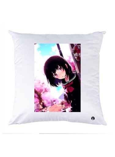 Printed Pillow Case polyester White 30x30cm