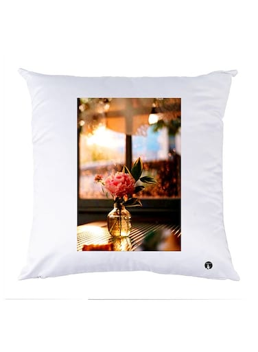 Printed Pillow polyester White 30x30cm