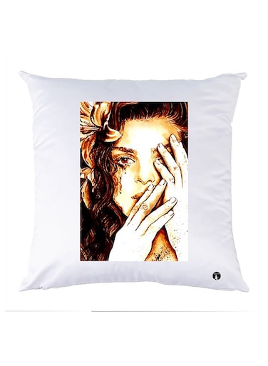 Printed Pillow polyester White 30x30cm