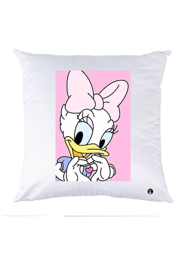 Printed Pillow Polyester White 30x30cm