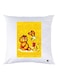 Cartoon Printed Throw Pillow White/Yellow/Black 30x30cm