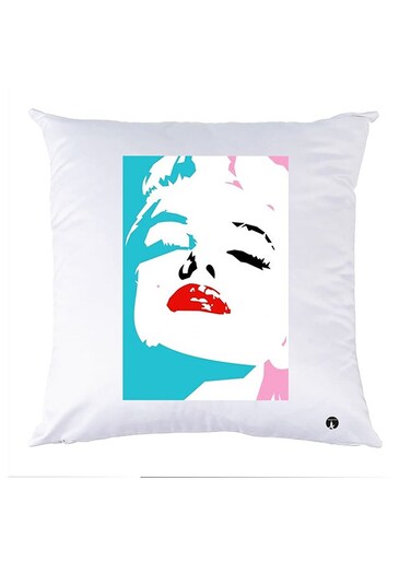 Printed Pillow Case polyester White 30x30cm