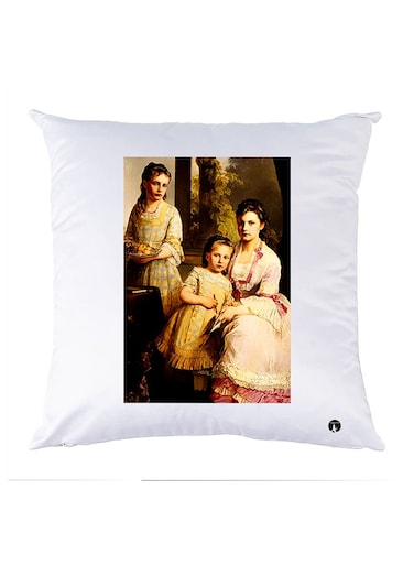 Printed Pillow Case polyester White 30x30cm