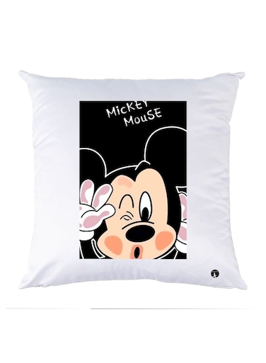Printed Pillow polyester Black/White 30x30cm