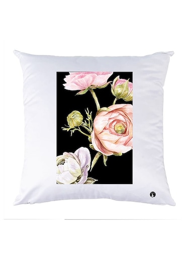 Printed Pillow Case Polyester White 30x30cm