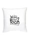 Winnie The Pooh Printed Decorative Pillow White/Black 16x16inch