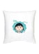 Chibi Maruko Chan Character Printed Decorative Pillow White/Blue/Beige 16x16inch