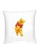 Winnie The Pooh Character Printed Decorative Pillow White/Yellow/Red 16x16inch