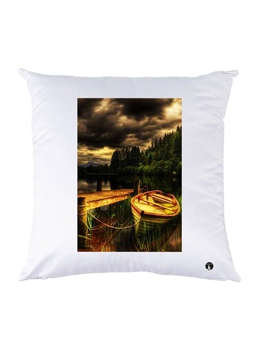 Printed Pillow Case polyester White 30x30cm