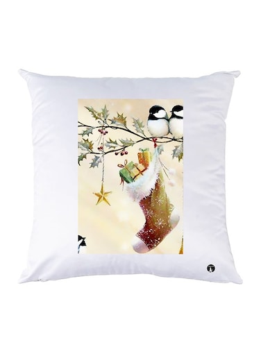 Printed Pillow polyester White 30x30cm