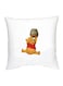 Winnie The Pooh Character Printed Decorative Pillow White/Yellow/Red 16x16inch