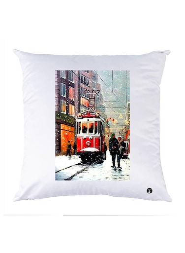 Printed Pillow polyester White 30x30cm