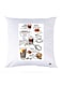 Printed Pillow Case polyester White 30x30cm