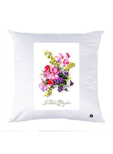 Printed Pillow Case polyester White 30x30cm