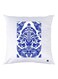 Decorative Printed Throw Pillow White/Blue 30x30cm