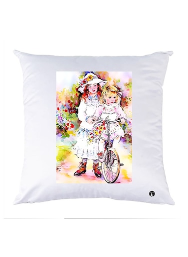 Printed Pillow Case polyester White 30x30cm