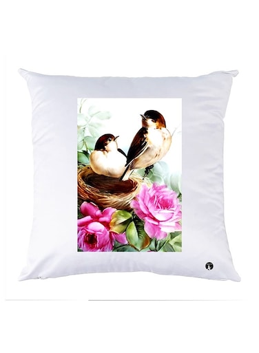 Printed Pillow Case polyester White 30x30cm