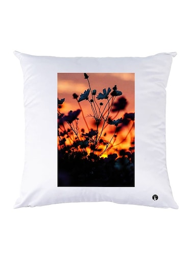 Printed Pillow Case polyester White 30x30cm