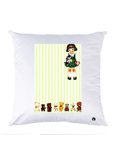 Printed Pillow Case polyester White 30x30cm