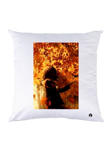 Printed Pillow Polyester White 30x30cm