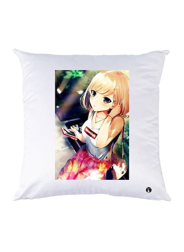 Printed Pillow Case polyester White 30x30cm