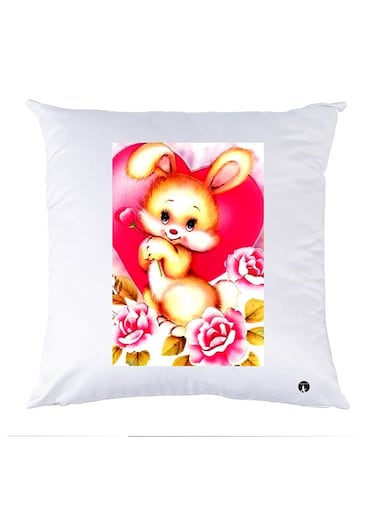 Printed Pillow polyester White 30x30cm