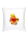 Winnie The Pooh Character Printed Decorative Pillow White/Yellow/Red 16x16inch