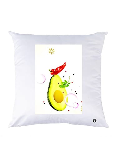 Printed Pillow Case polyester White 30x30cm