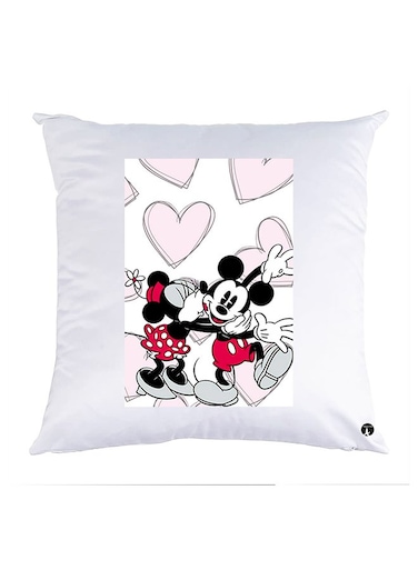 Printed Pillow Case polyester White 30x30cm
